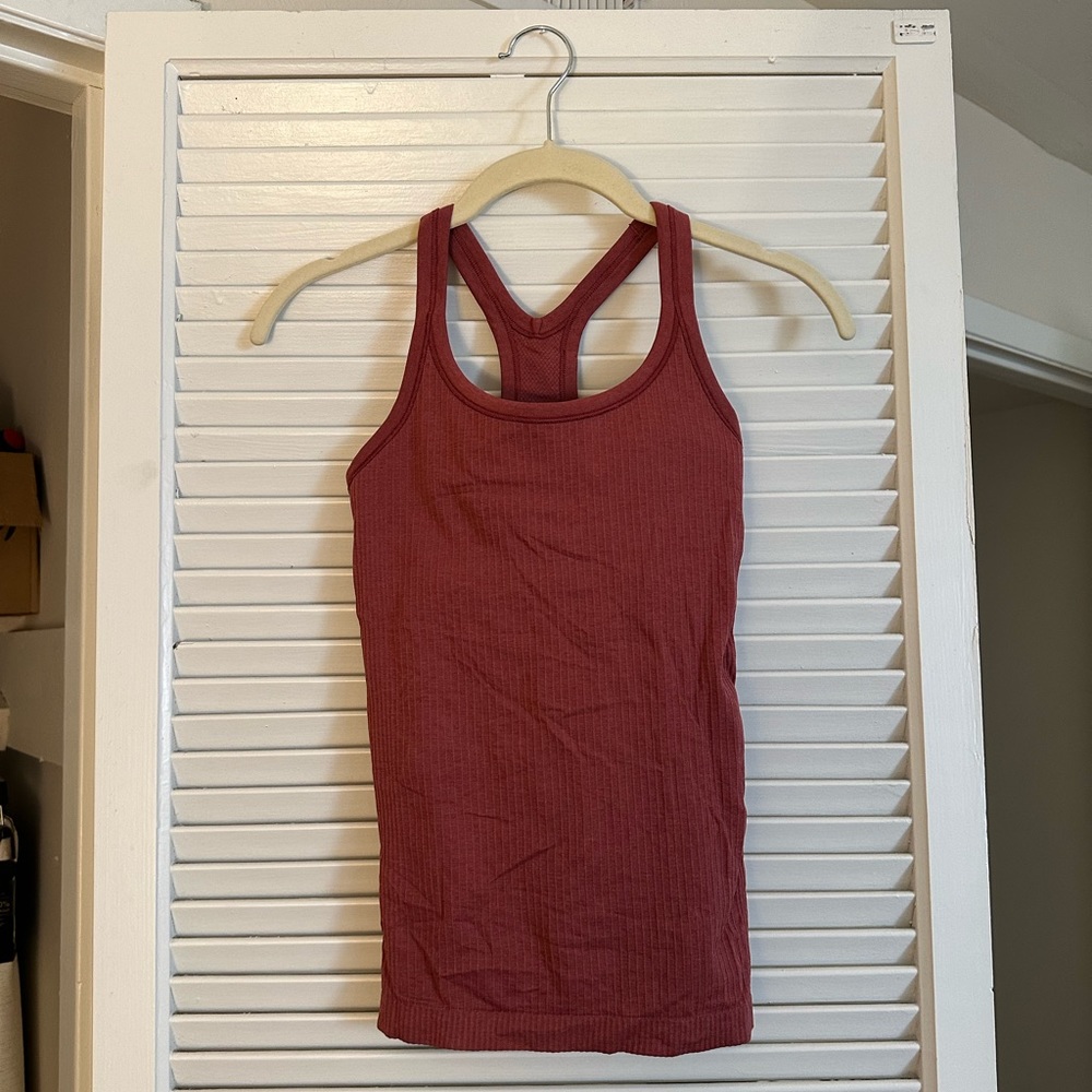 Lululemon Ebb to Street Tank in Red size 2